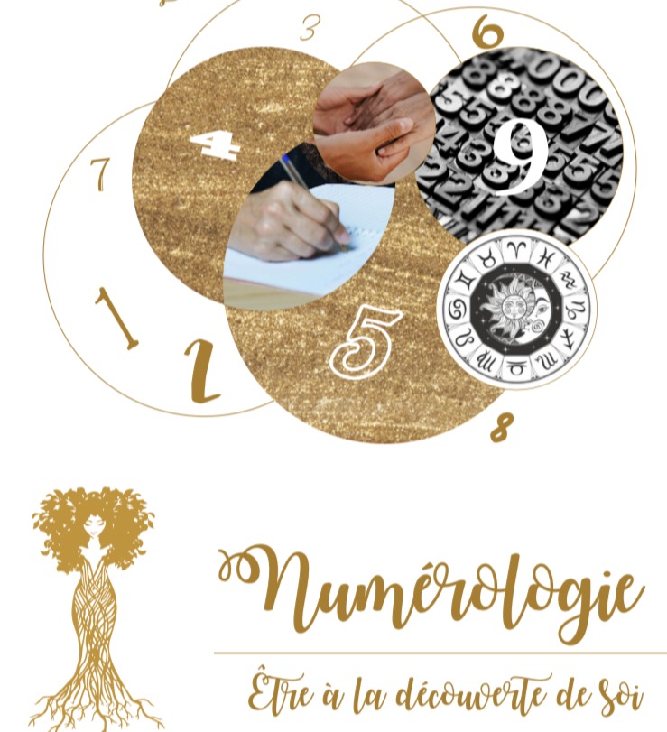 Chiffres, cadran et logo Numérologie, visuel de la formation en numérologie