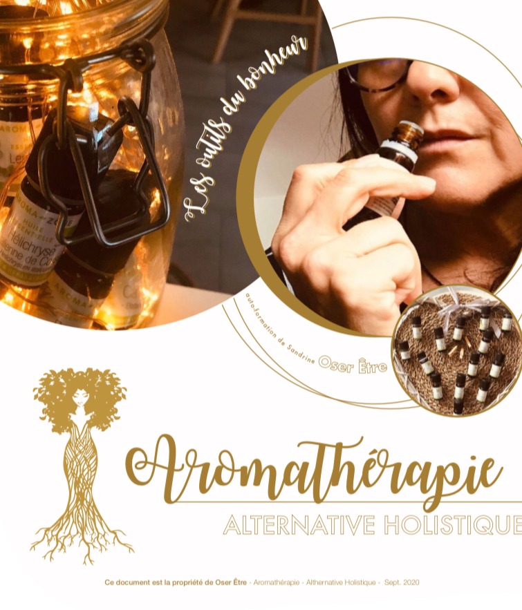 Femme respirant une huile essentielle, visuel de la formation en aromathérapie
